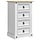 Table de chevet Corona en pin massif - 4 tiroirs - 34% de remise