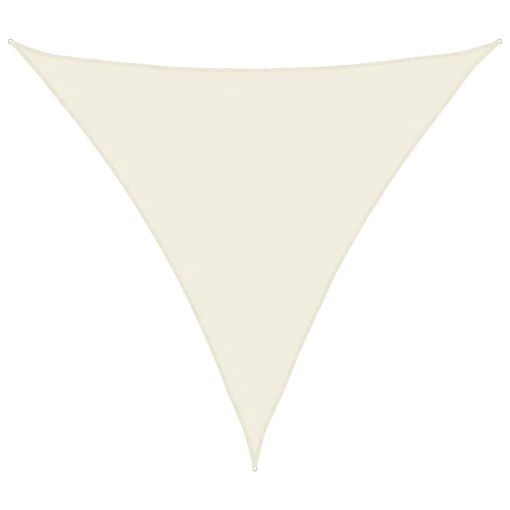 Voile d'ombrage triangulaire 3x3x3 m Crème - 31% de remise