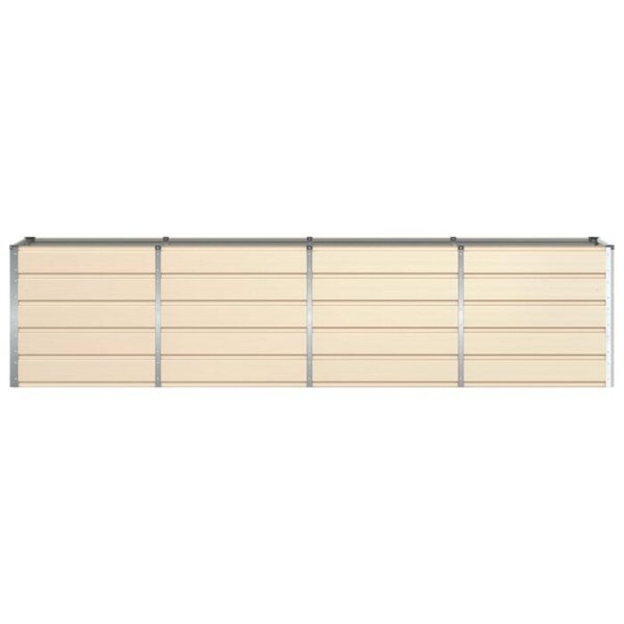 Jardinière en acier ivoire 320 x 80 x 75 cm - 34% de remise