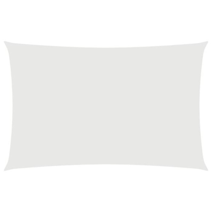 Voile d'ombrage rectangulaire 4x7m - Blanc - 34% de remise