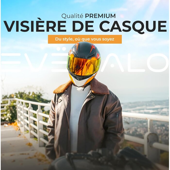 Visière moto rouge chromé pour Arai VAS-V - 32% de remise