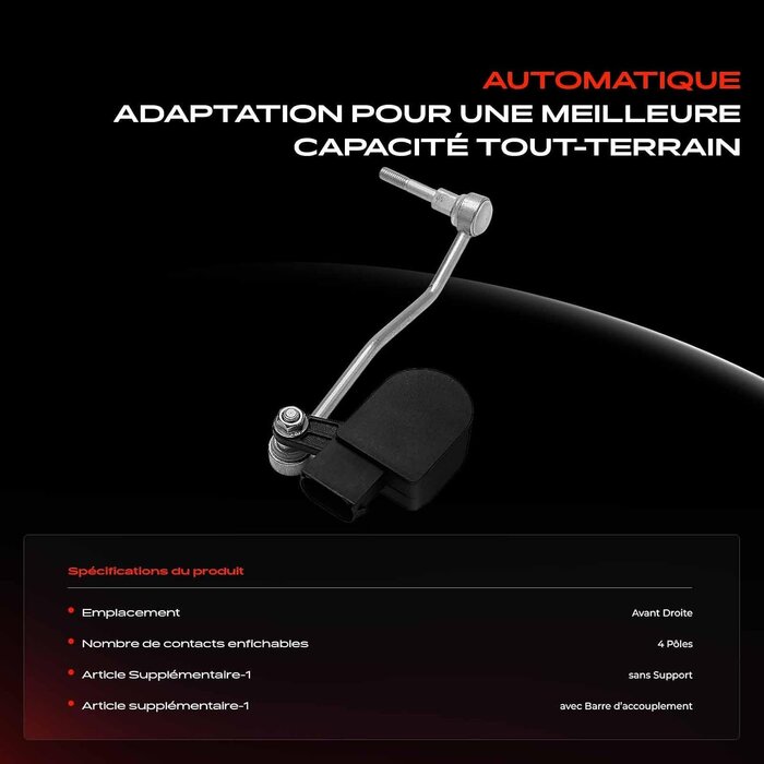Capteur de hauteur de suspension avant droit - 32% de remise