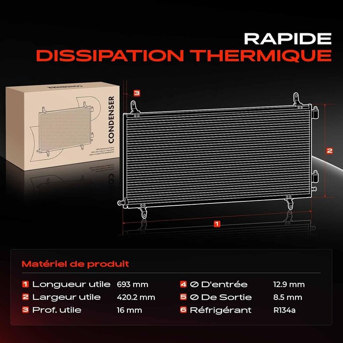 Condenseur de clim Hyundai Santa Fé II (2006-2012) - 34% de remise