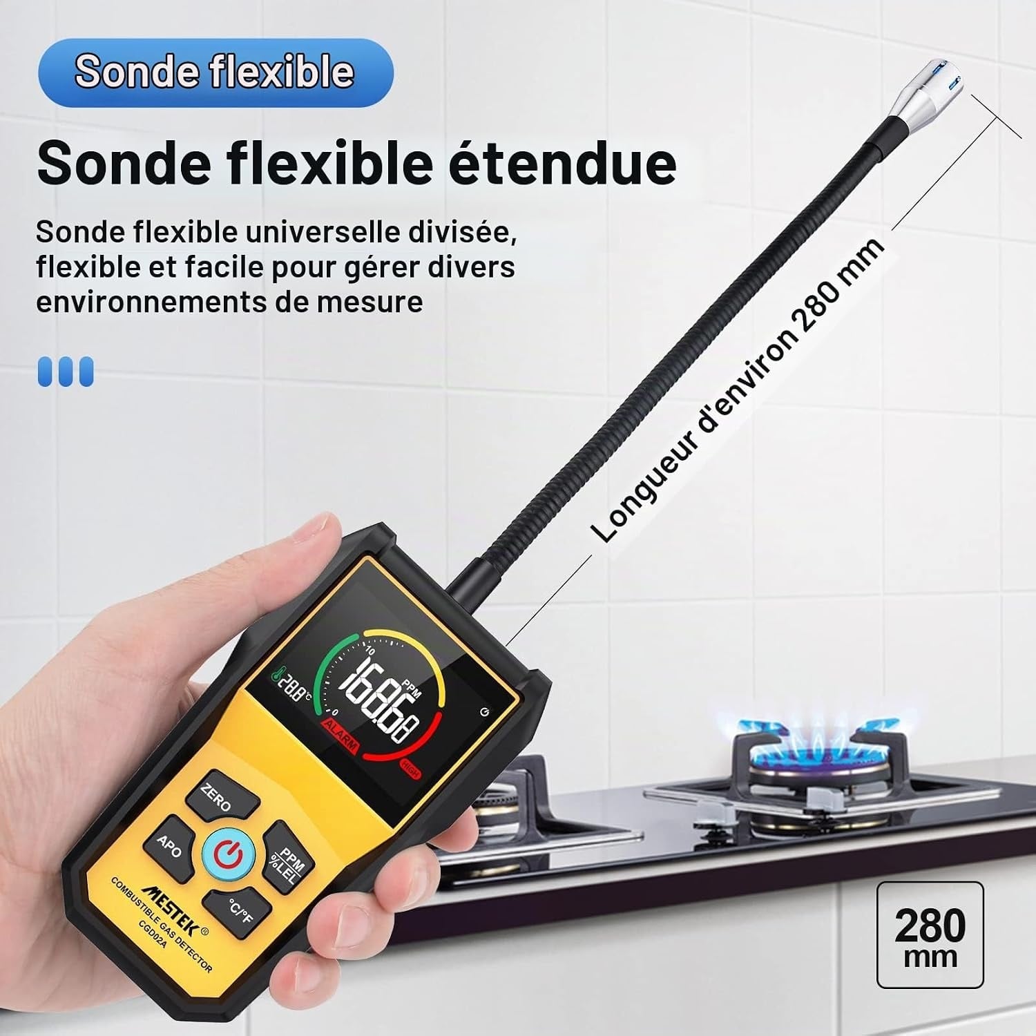 Détecteur de fuites de gaz portatif - 33% de remise - Alarme sonore