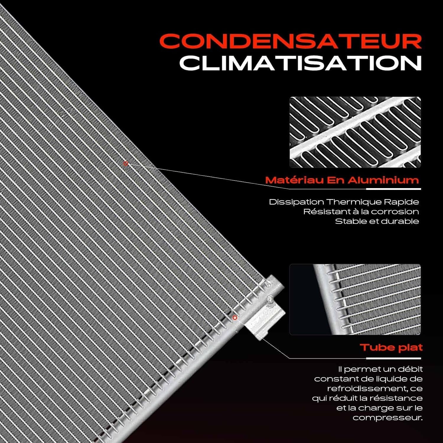 Condenseur de climatisation Jaguar I-Pace X590 - 608x400 mm - 33% de remise
