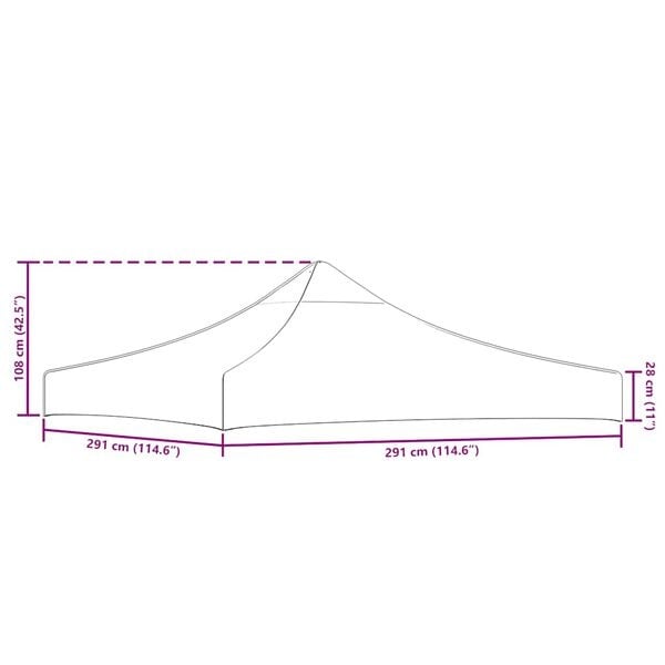 Toile de toit 3x3m Taupe - 32% de remise - Déballé/Bon état