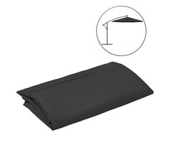 Vidaxl Toile de rechange pour parasol 300 cm - Noir - 40% de remise