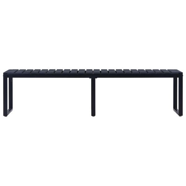 Banc de jardin 180 cm en lattes PS noir - 35% de remise
