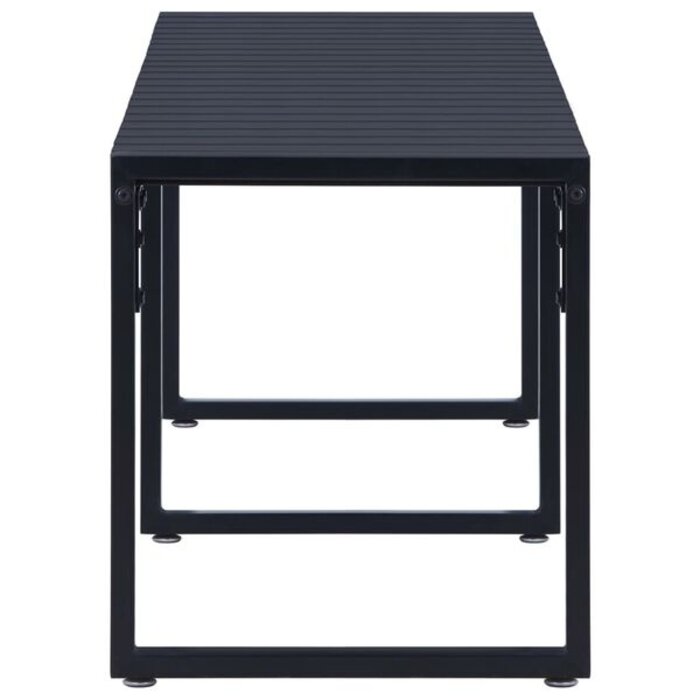 Banc de jardin 180 cm en lattes PS noir - 35% de remise