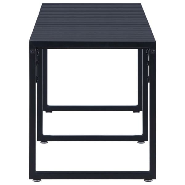 Banc de jardin 180 cm en lattes PS noir - 35% de remise