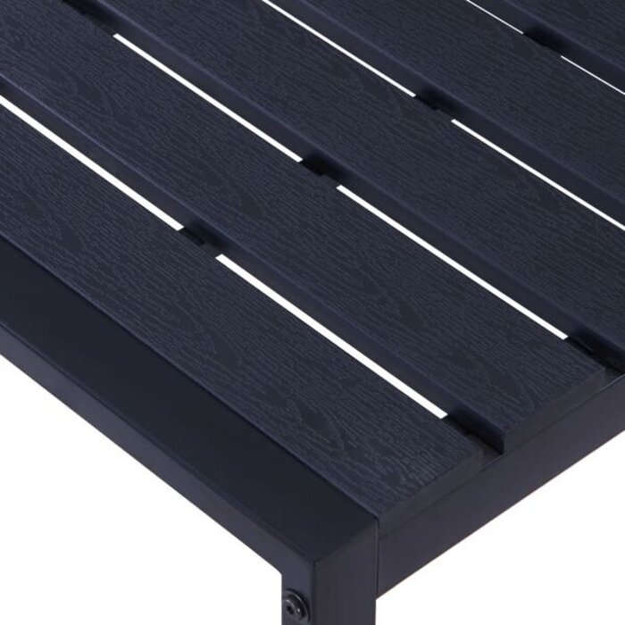 Banc de jardin 180 cm en lattes PS noir - 35% de remise