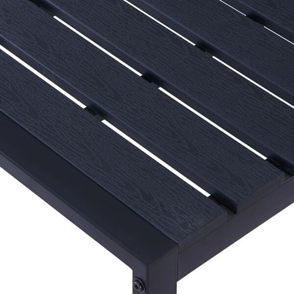 Banc de jardin 180 cm en lattes PS noir - 35% de remise