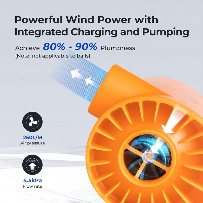 Pompe à air électrique portable 250 l/min - 30% de remise