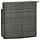 Table de bar de jardin en rotin PE 120cm - Gris - 35% de remise
