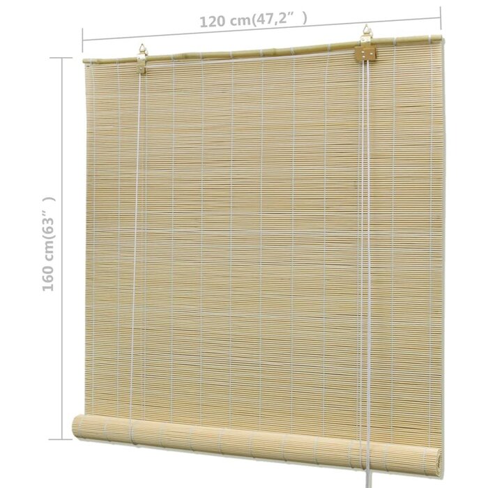 Store enrouleur en bambou naturel 120x160 cm - 31% de remise