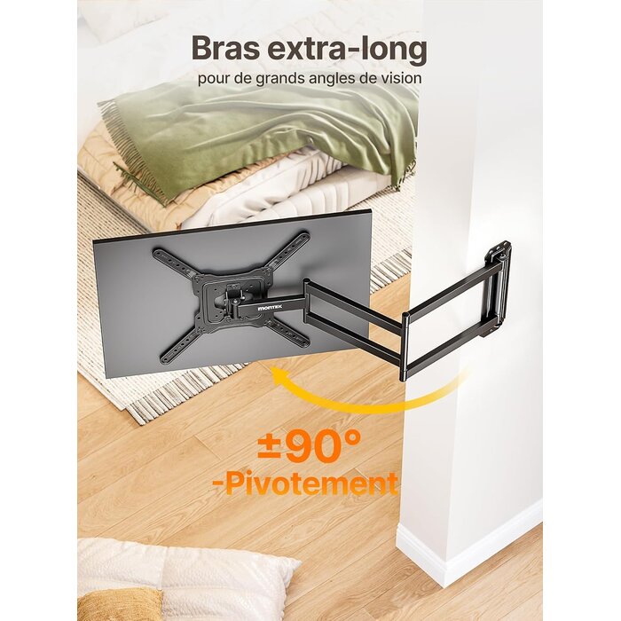 Support Mural TV Articulé 23-65" Bras 946 mm - 34% de remise