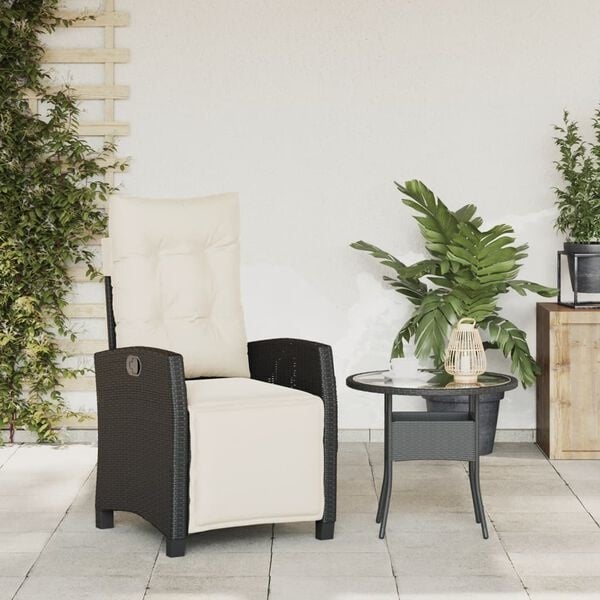 Fauteuil de jardin inclinable résine noire - 34% de remise