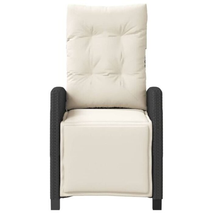 Fauteuil de jardin inclinable résine noire - 34% de remise