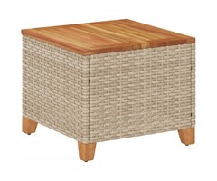 Vidaxl Table de jardin rotin et acacia 45x45cm - 46% de remise