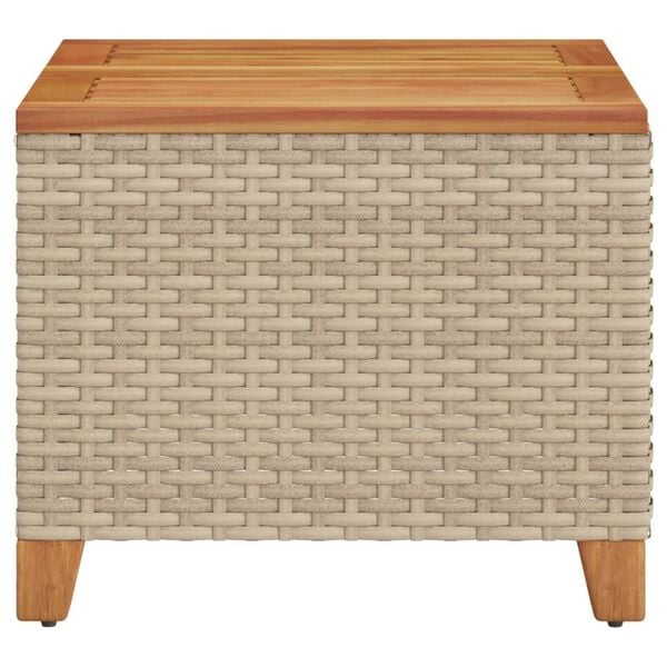 Table de jardin rotin et acacia 45x45 cm - 33% de remise