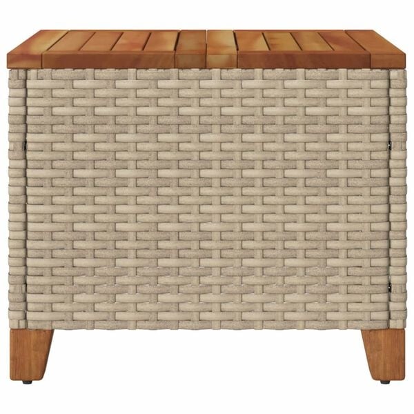 Table de jardin rotin et acacia 45x45 cm - 33% de remise