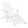 Chaise de jardin avec repose-pieds - Blanche - 34% de remise