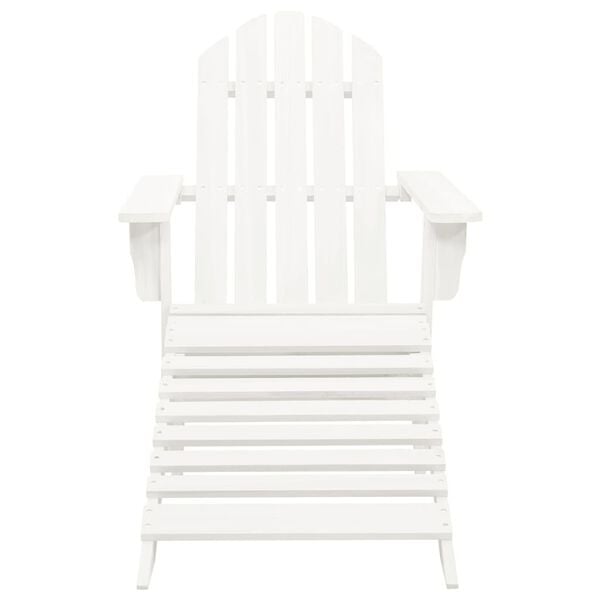 Chaise de jardin avec repose-pieds - Blanche - 34% de remise