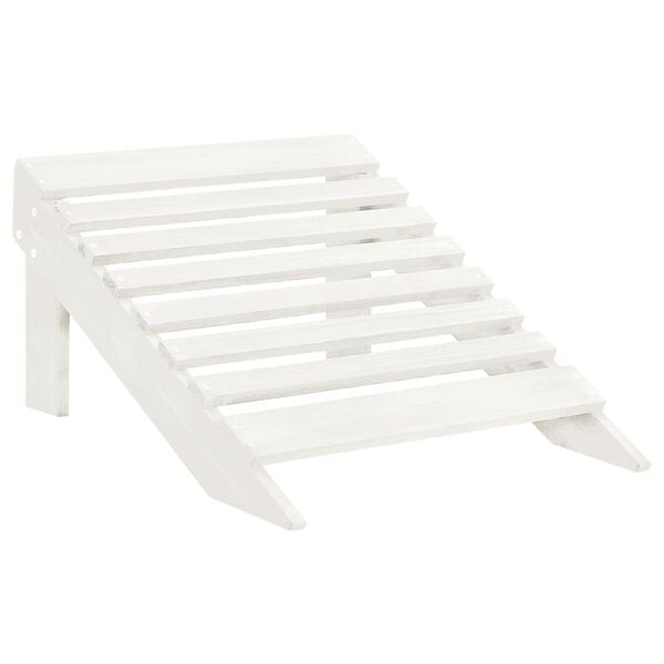 Chaise de jardin avec repose-pieds - Blanche - 34% de remise