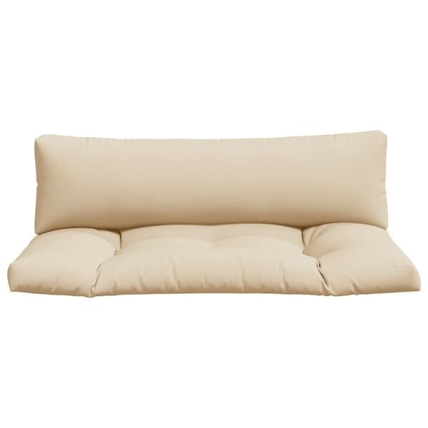 Lot de 2 coussins pour palette, beige - 110 x 58 cm - 33% de remise