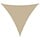 Voile d'ombrage triangulaire 6x6x6m beige - 33% de remise