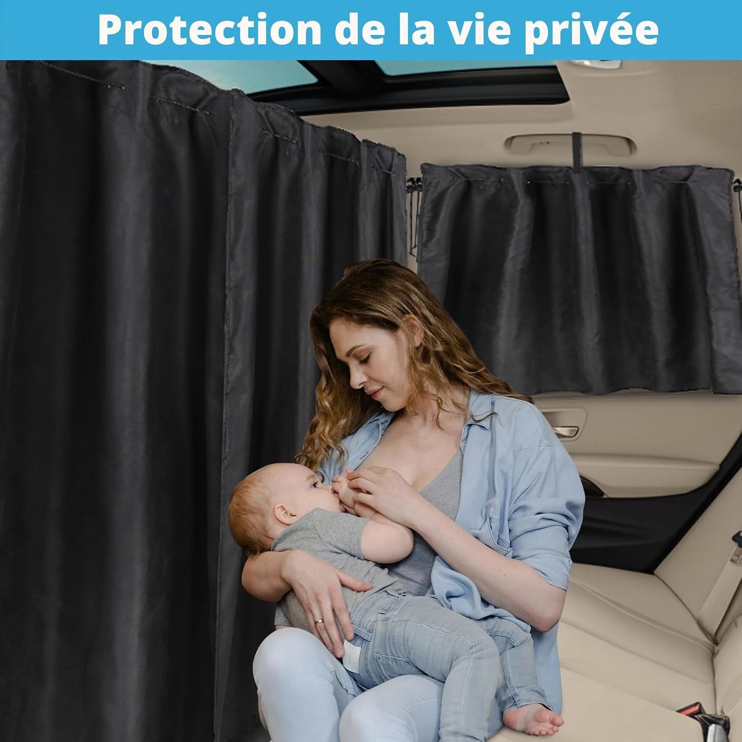 Set 3 rideaux occultants voiture et camping-car daim noir - 31% de remise