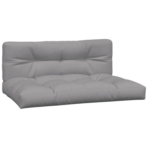 Lot de 2 coussins pour palette gris 120x80cm - 34% de remise
