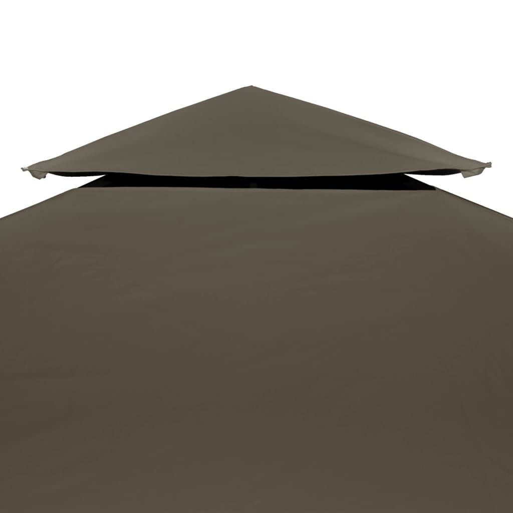 Toiture de tonnelle 4x3 m taupe - 310 g/m² - 34% de remise