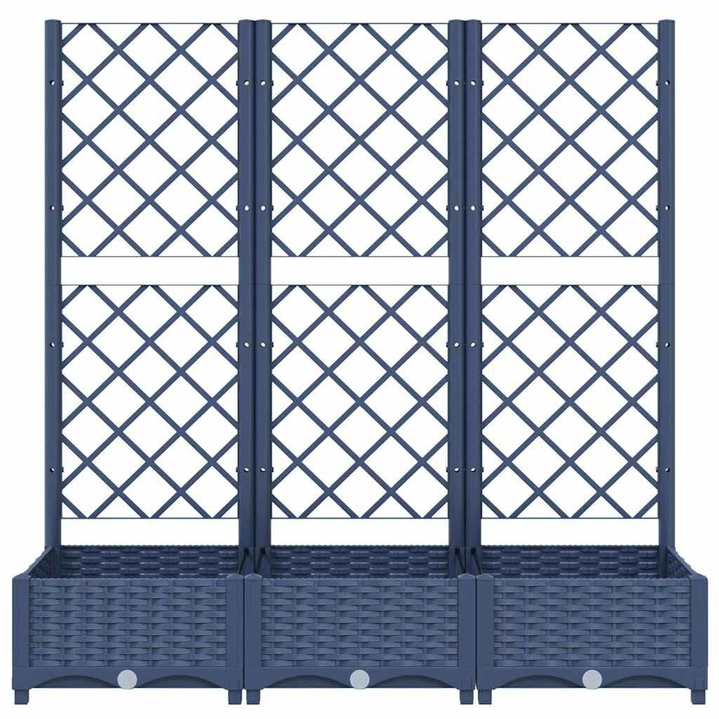 Jardinière avec treillis 120x40x121,5 cm Gris foncé - 34% de remise