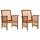 Lot de 2 chaises de jardin en acacia massif - 35% de remise