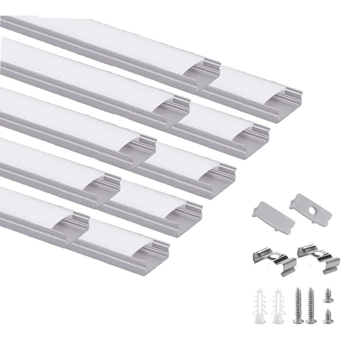 Lot de 10 profilés LED en aluminium 15m - 33% de remise