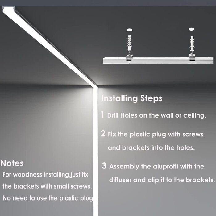 Lot de 10 profilés LED en aluminium 15m - 33% de remise