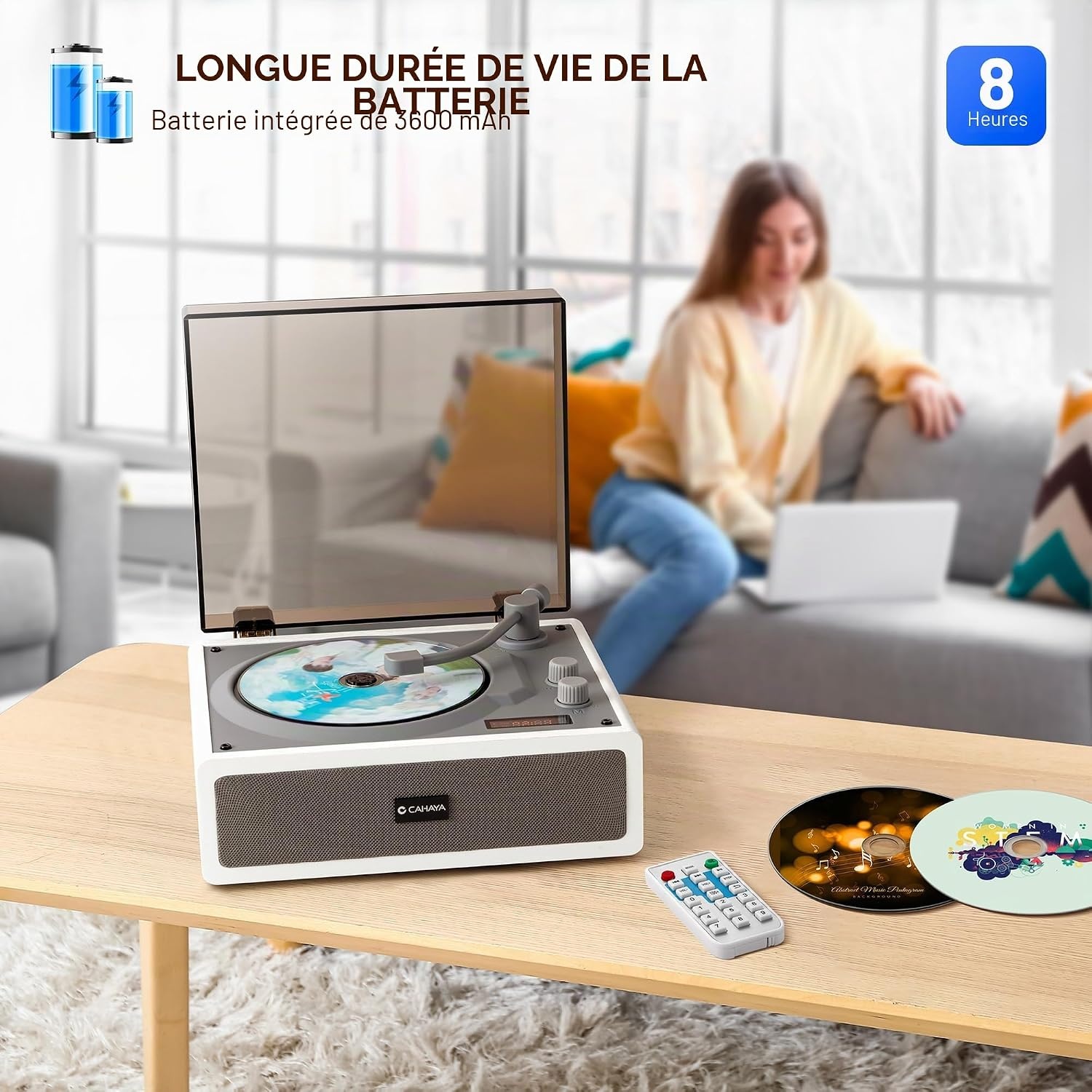 Lecteur CD Portable avec Bluetooth 5.4 et HiFi - 33% de remise