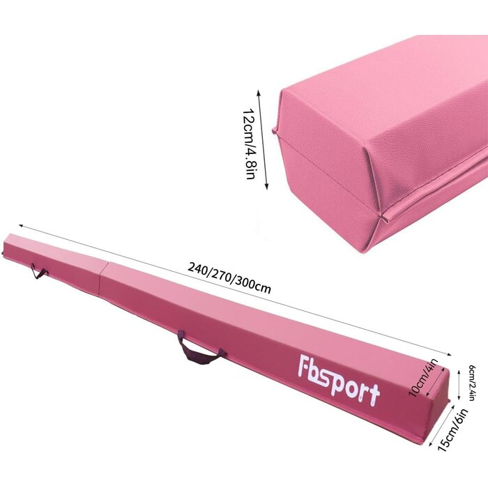 Poutre d'équilibre pliable 300 cm rose - 34% de remise