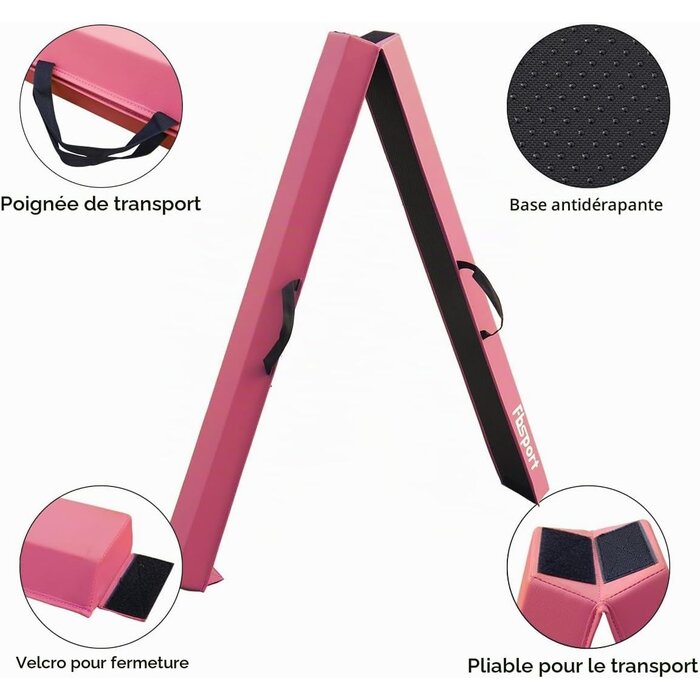 Poutre d'équilibre pliable 300 cm rose - 34% de remise