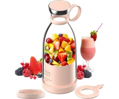 Blender portable 350 ml rose - Rechargeable USB - 44% de remise