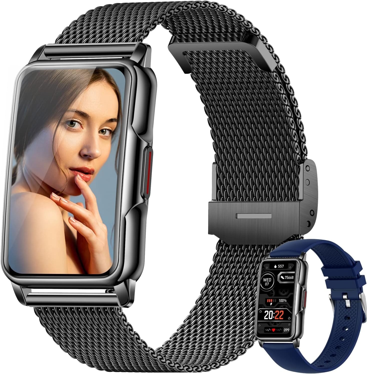 Montre connectée femme rose - 1,47 pouce - IP68 - 28% de remise
