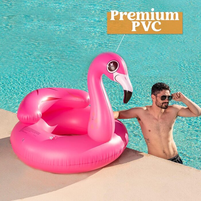Bouée Flamant Rose Géante avec Porte-Gobelets - 29% de remise