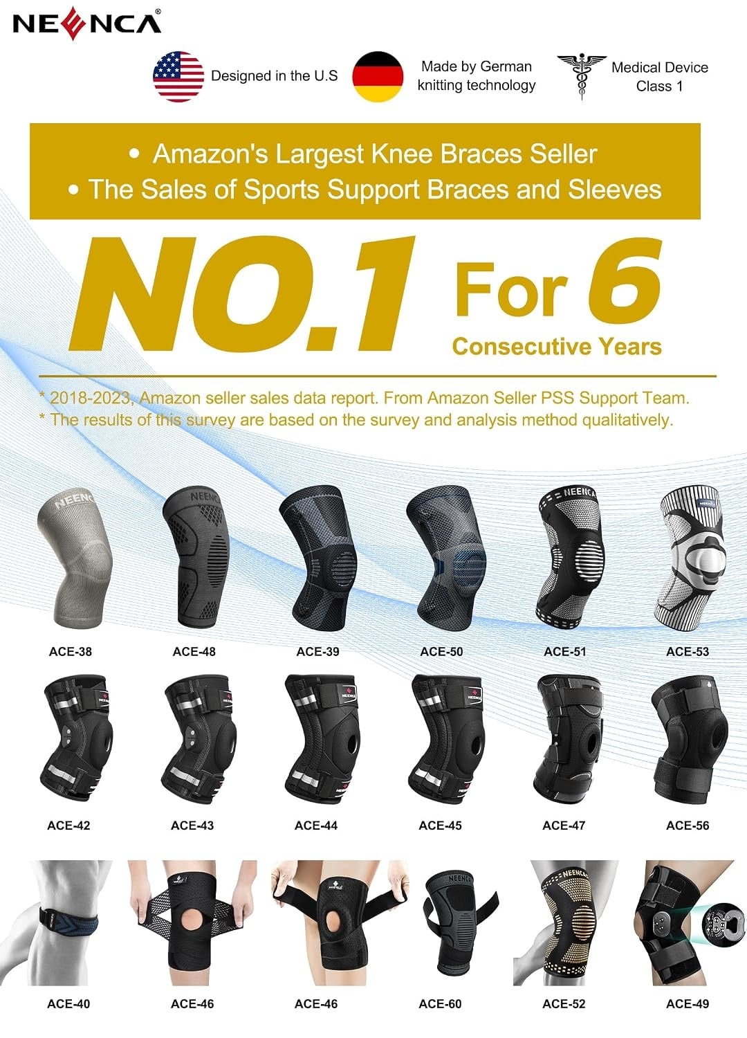 Genouillère de compression stabilisatrice XL - 30% de remise