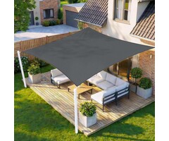 Voile d'ombrage rectangulaire 4x5m anthracite - 45% de remise