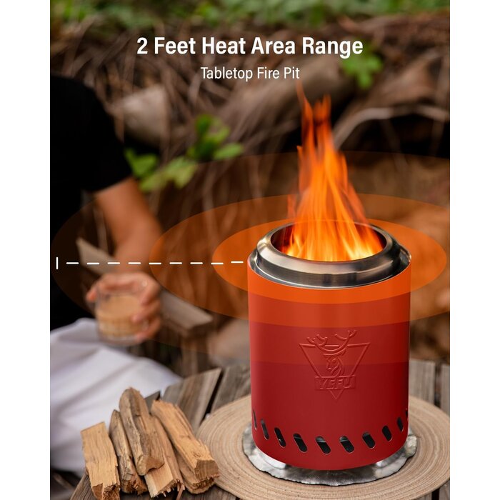Brasero de table portable rouge - 33% de remise