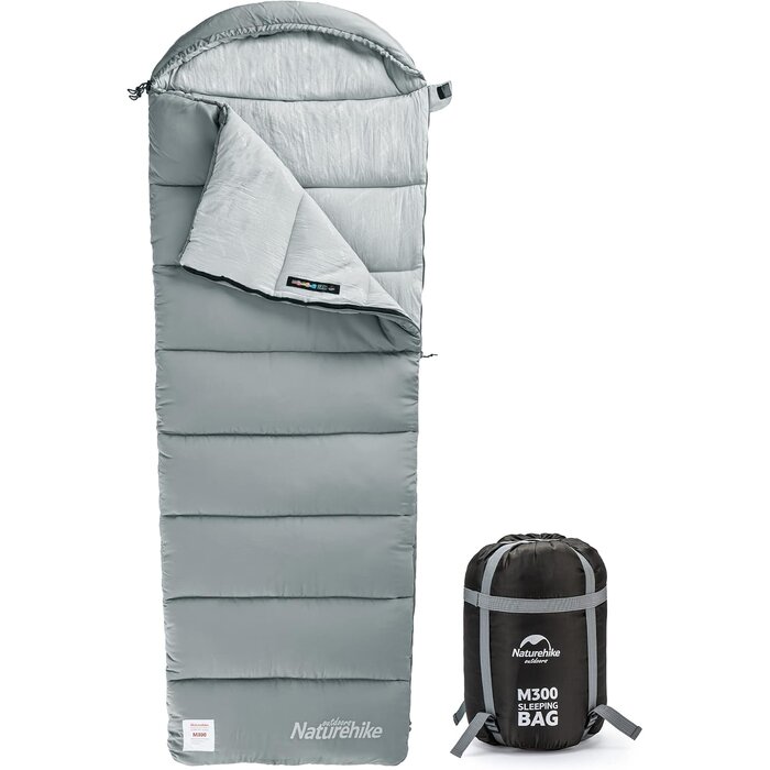 Sac de couchage 3 saisons 2,2 m x 0,8 m - Gris pierre - 32% de remise