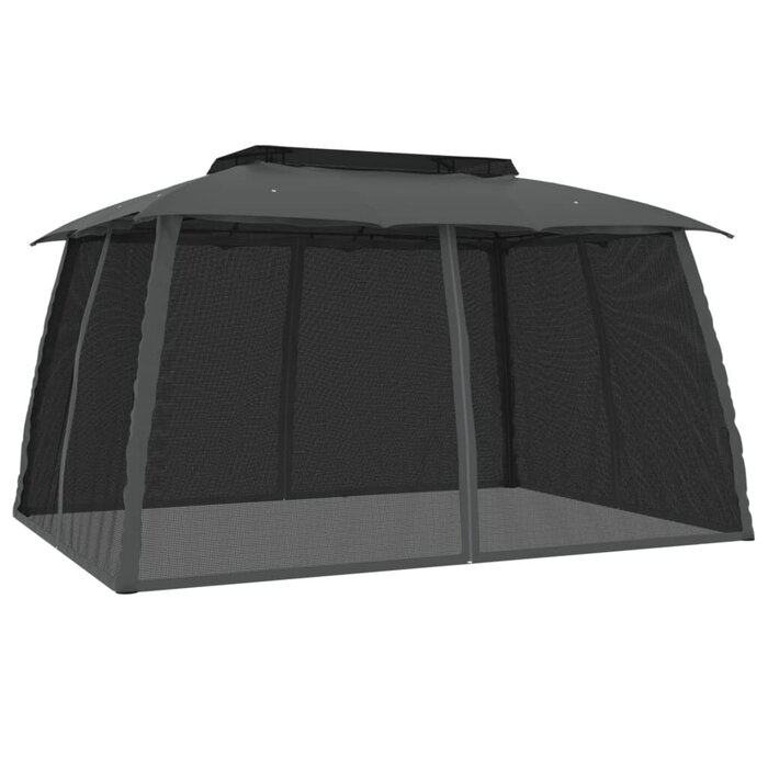 Pavillon de jardin 3,93x2,93 m Anthracite - 35% de remise