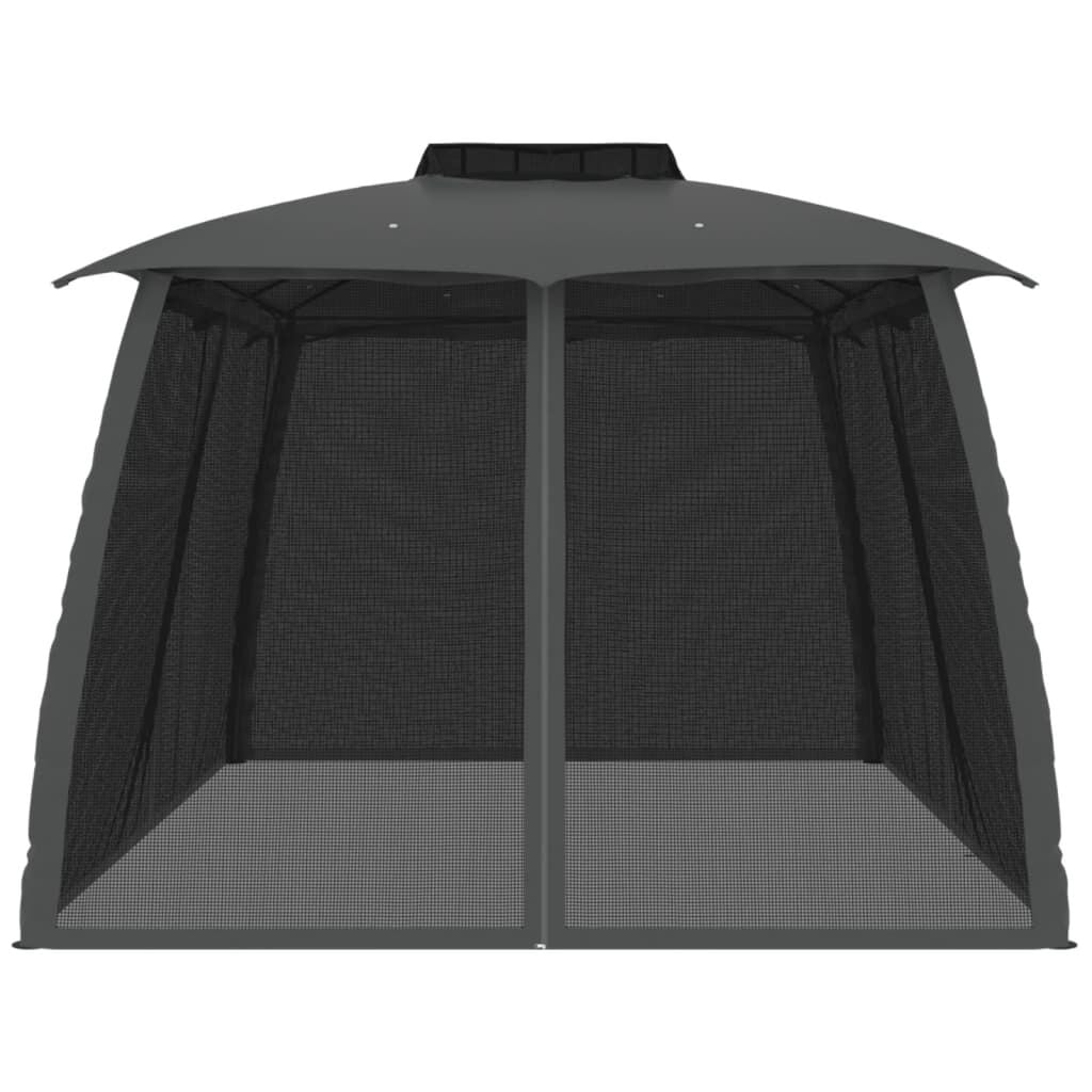 Pavillon de jardin 3,93x2,93 m Anthracite - 35% de remise
