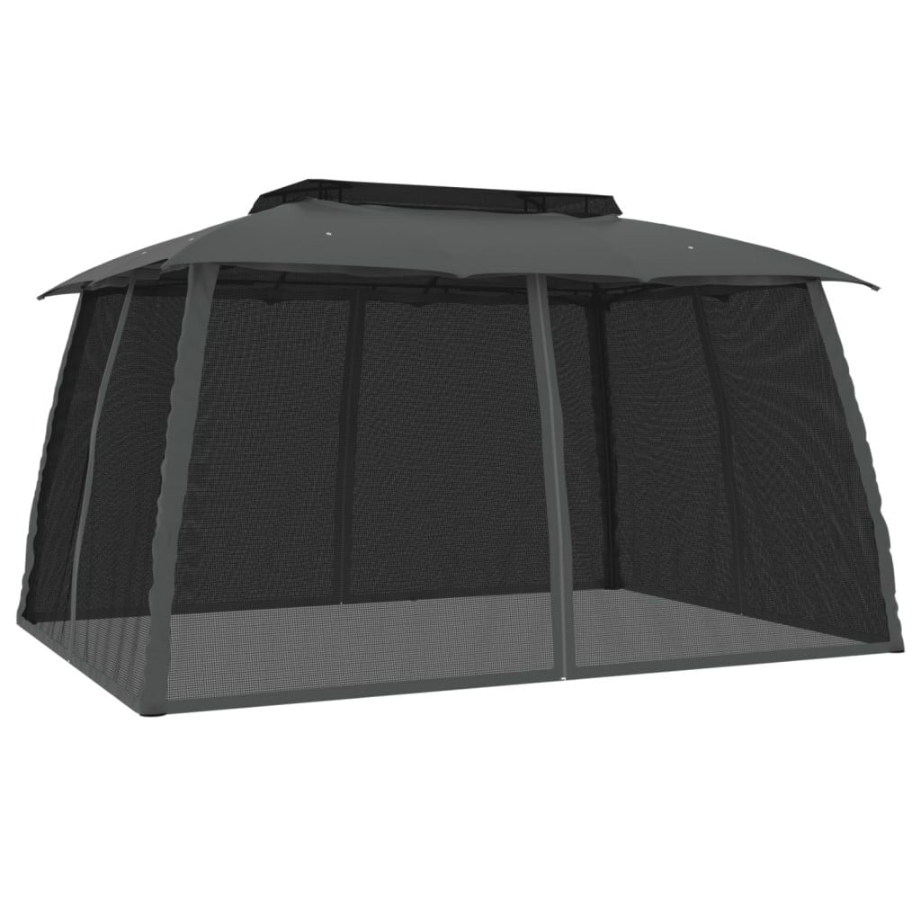 Pavillon de jardin 3,93x2,93 m Anthracite - 35% de remise